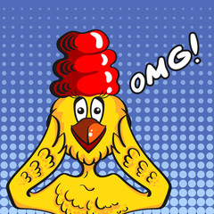 Surprised Yellow Woman Chicken