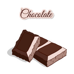 Chocolate Isolated On White