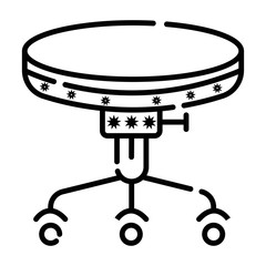 rotatable seat office armchair icon