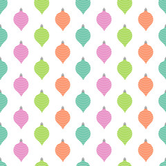 Seamless pattern with christmas balls