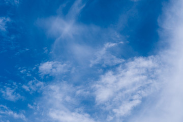 Naklejka na ściany i meble Blue sky with thin clouds. Good weather