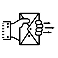 send mail icon vector illustration