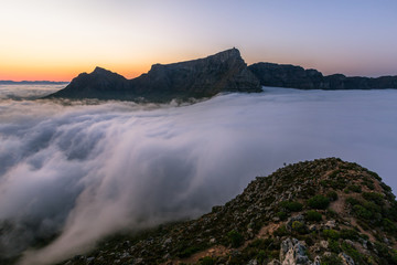 Naklejka premium Cape Town Table Mountain Aerial Landscape