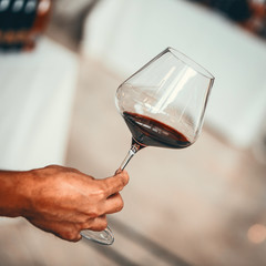 Red Wine Glass Close UP VIEW