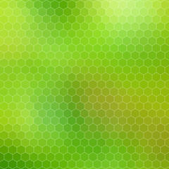 abstract geometric hexagon grid - shades of green