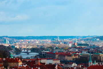 Obraz premium Czech republic, Prague city panorama. City Prague panoramic view, cityscape, architecture.
