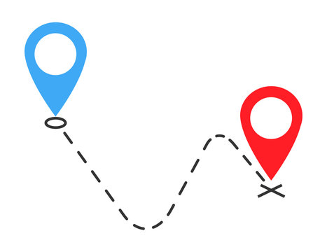 Vector icon, symbol moved announcement design image isolated on white background