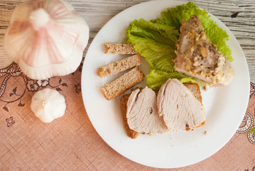 sandwich with garlic