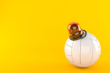 Volleyball with emergency siren