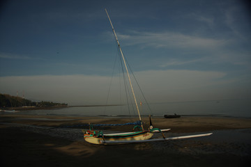 sailboat at sunset