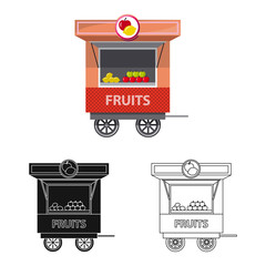 Vector illustration of market and exterior icon. Set of market and food vector icon for stock.