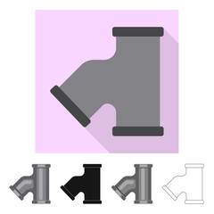 Vector illustration of pipe and tube logo. Collection of pipe and pipeline stock vector illustration.