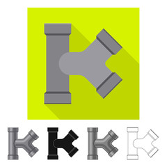 Vector illustration of pipe and tube icon. Set of pipe and pipeline vector icon for stock.