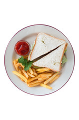 Sandwich with french fries