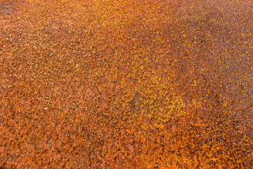 macro view on corrugated metal, orange mars abstract background