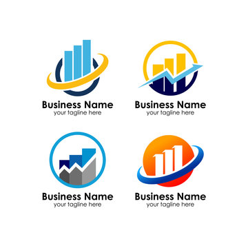 set of business marketing logo design template