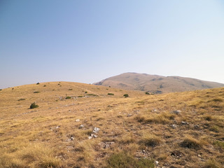 Fototapeta na wymiar Top of Mountains in Galicica National Park, Macedonia.