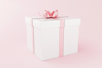 3d Gift boxes, Valentine's day concept.