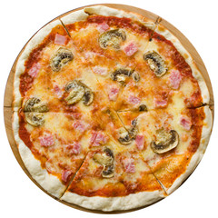 Pizza with mushrooms