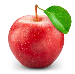 Red apple isolated on white