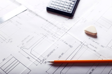 plan - drawing on the table