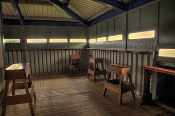 A birdwatcher's hide in South Wales, UK
