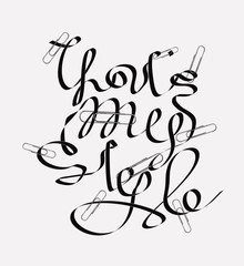 slogan from a tape with paper clips