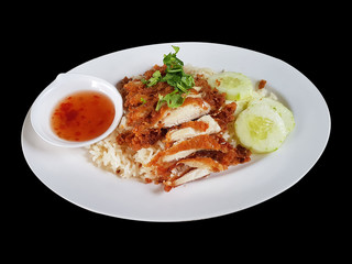 fried chicken with rice