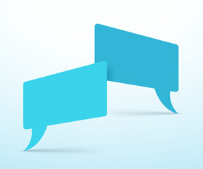 Vector Speech Bubbles 2 Overlapping Design