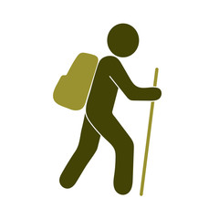 Hiking icon illustration