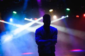 silhouette of male dancer