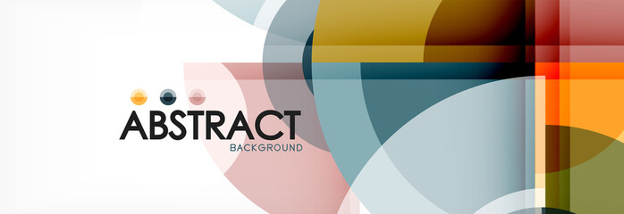 Obraz premium Abstract background bright circles geometric design