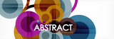 Abstract colorful geometric composition - multicolored circle background