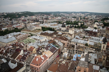 Fototapeta na wymiar Lviv From Above