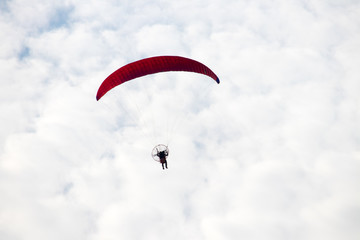 paraglider in the sky