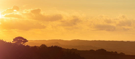 Sunset Silhouette Near Newquay
