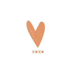 Interior poster and t-shirt design consept. Carved heart with rustic text