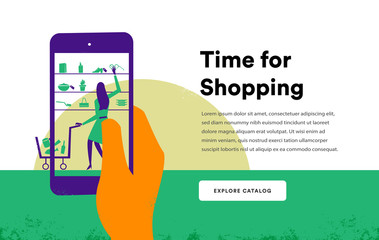 Time for Shopping, E-Commerce Landing Page