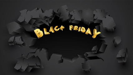 Black friday background layout background balck and gold. For art template design, list, page, mockup brochure style, banner, idea, cover, booklet, print, flyer, book, card, ad, sign, poster, badge.