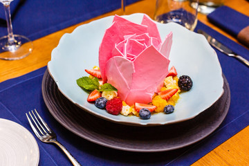 Delicious dessert fruit salad