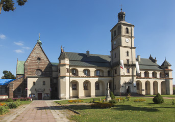 Fototapeta na wymiar Cistercian abbey and church in Wachock