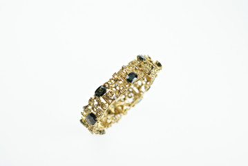 luxury jewelry on white background