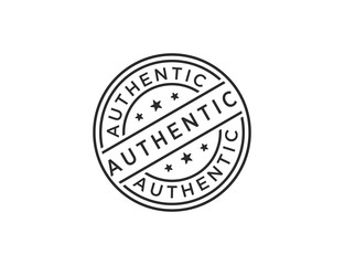 Authentic stamp vector template