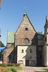Fototapeta na wymiar Cistercian abbey and church in Wachock
