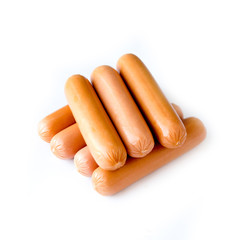 sausages isolated on white background