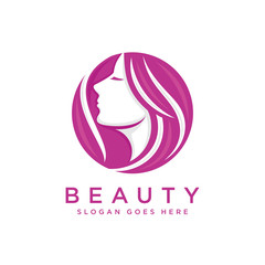 Beauty face logo template