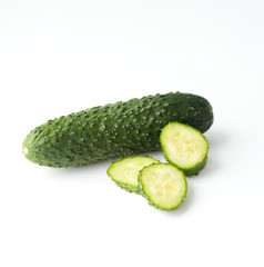 cucumbers isolated on white background