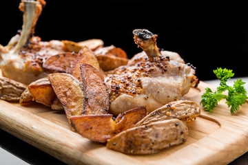 snack beautiful and tasty food on a plate