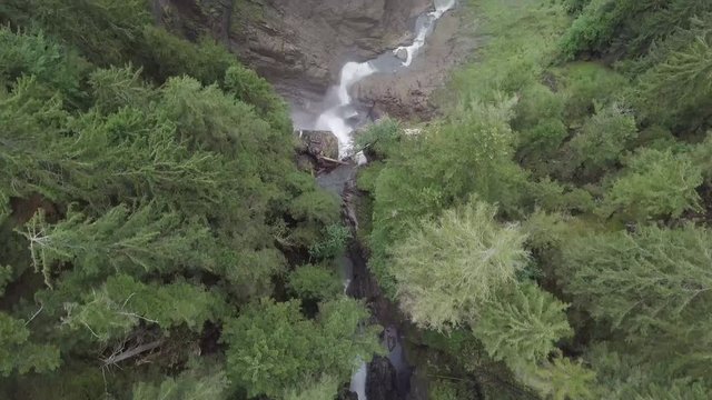 The impressive Pochtenfall seen from above. A treasure in the Bernese Oberland.