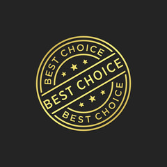 Best choice stamp seal vector template